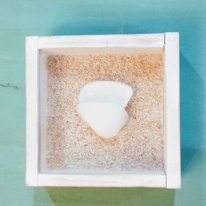 Homemade beach themed shadow box